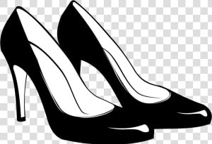 Shoe High heeled Footwear Stiletto Heel Clip Art   High Heels Clipart Black And White  HD Png Download