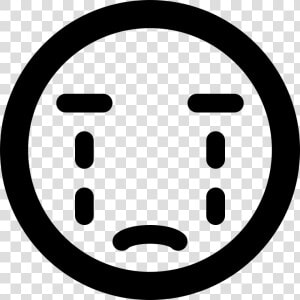 Crying Emoticon Smiley Face Comments With Crying Smiley   Smile Logo Black And White  HD Png Download