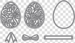 Elegant Easter Eggs Small   Elizabeth Craft Elegant Easter Egg Large  HD Png Download