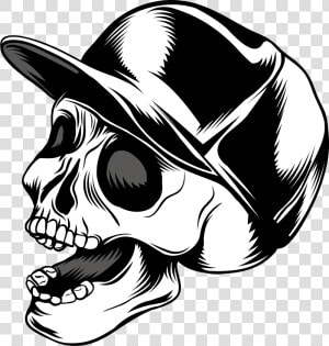 Skull Calavera Cap Euclidean Vector Baseball Clipart   Vector Skull Png Free  Transparent Png