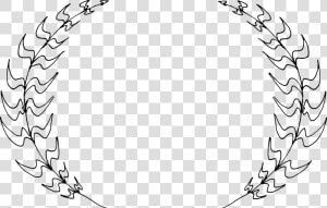 6 Drawn Wreath Vector 4   Line Art  HD Png Download