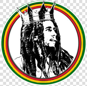 Transparent Bob Marley Clipart   Bob Marley With Crown  HD Png Download