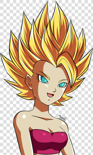 Transparent Super Sayin Hair Png   Super Saiyan Caulifla Dbs  Png Download