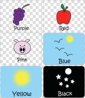 Color Flashcards With Objects  HD Png Download