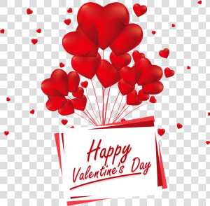 Balloons With Happy Valentine Day Png Free Download   Happy Valentine Day Png  Transparent Png