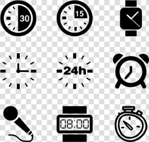 Text font line   Watch Icons  HD Png Download