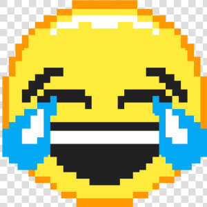 Laughing Crying Emoji Pixel Art  HD Png Download