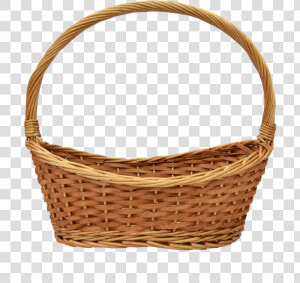 Transparent Gift Basket Clipart   Wicker Basket Transparent  HD Png Download