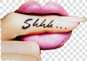  shh  shhsticker  lips  tattoo  remixit  mystickers   Hot Small Tattoos  HD Png Download