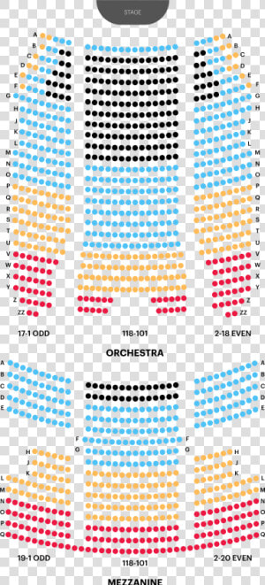 August Wilson Theatre Seating Chart Map  HD Png Download