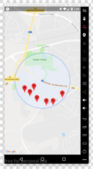 Map With Circle   React Native Maps Filter  HD Png Download