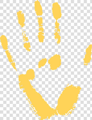 Handprint Clipart Gold  HD Png Download