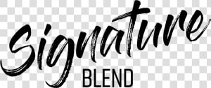 Signature Blend Blue Slush By Ohm Brew   Calligraphy  HD Png Download