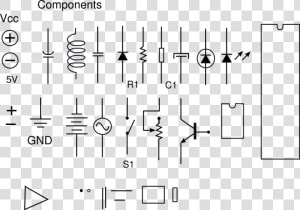 Vector Electronics   Electronic Components Symbols Png  Transparent Png