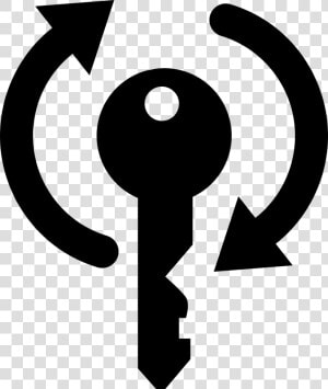 Key  Turning  Unlock  Lock  Security  Black  Silhouette   Public Domain Key Icon  HD Png Download