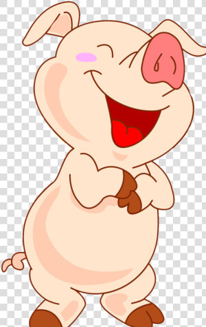 Cochons tubes Flying Pig  Pig Drawing  Pig Illustration    Laughing Cartoon Animals  HD Png Download