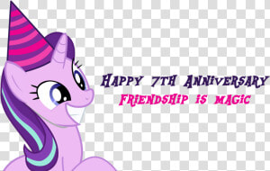 You Can Click Above To Reveal The Image Just This Once    Little Pony 7th Happy Birthday  HD Png Download