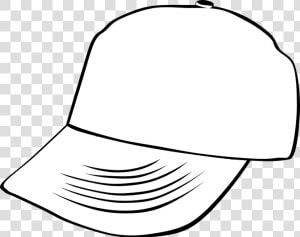 Hat  Cap  Ballcap  Outline  Blank  Brim  Visor  White   Animasi Topi Hitam Putih  HD Png Download