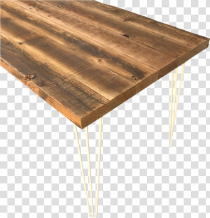 Old Growth Reclaimed Wood Table With Hairpin Legs   Coffee Table  HD Png Download