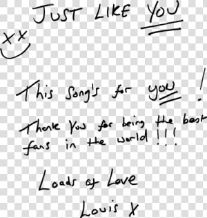 A Message For Fans From Louis   Handwriting  HD Png Download