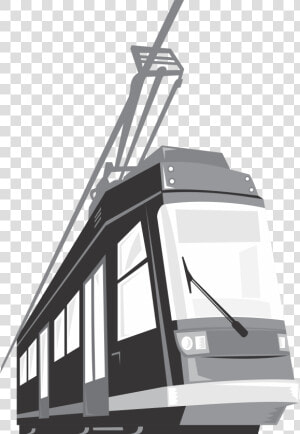 Modern Streetcar Tram Train Icon   Trolley  HD Png Download