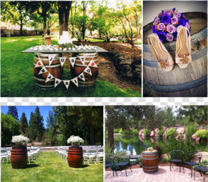 Wine Barrel Stands For Rent Bend  Oregon   Backyard  HD Png Download