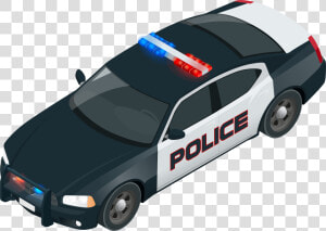Police Car Police Officer   Police Car Isometric Vector  HD Png Download