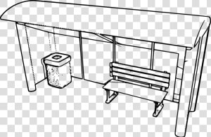 Bus Stop   Draw A Bus Station  HD Png Download