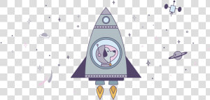 Space Dog Cartoon   Space Dog Astronaut Design  HD Png Download