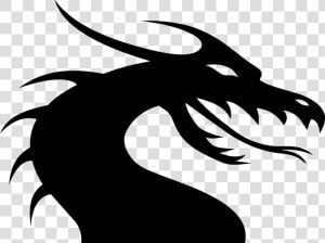 Dragon  Monster  Silhouette  Chinese Dragon   Easy Dragon Clip Art  HD Png Download