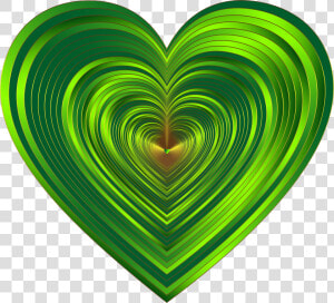 Hearts Tunnel   Green Metallic Heart  HD Png Download