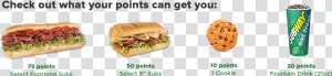 Subway   Subway Points Rewards  HD Png Download