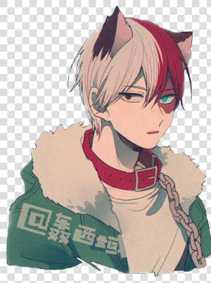  todorokishouto  todoroki  shouto  bnha  myheroacademia   Flirty Shoto Todoroki Neko  HD Png Download