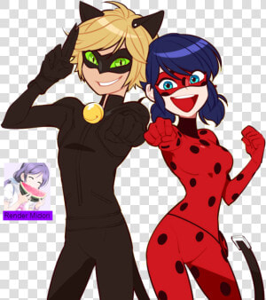 Transparent Lady Bug Png   Ladybug Y Chat Noir Png  Png Download