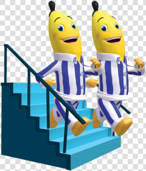 Bananas In Pyjamas Walking Down The Stairs   Animated Bananas In Pyjamas  HD Png Download