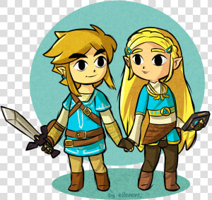 “botw Zelink In Wind Waker Style ”   Zelda Wind Waker Art  HD Png Download