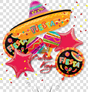 Fiesta Sombrero Fun Bouquet   Walmart Fiesta Balloons  HD Png Download