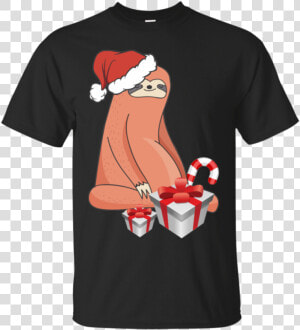 Womens Cute Sloth In Santa Hat Christmas Cartoon Funny   Legends Are Born In October 14  HD Png Download