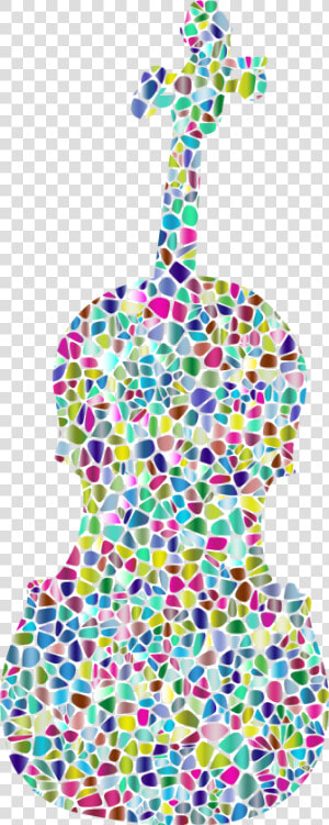 Polyprismatic Tiled Violin Silhouette Clip Arts   Violin  HD Png Download