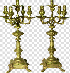 Gothic Candles Png Candelabra   Brass  Transparent Png