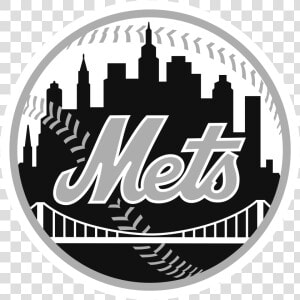 New York Mets Logo Black And White   Ny Mets  HD Png Download