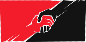 Anarchosyndicalistflag   Anarcho Syndicalist Flag Hands  HD Png Download