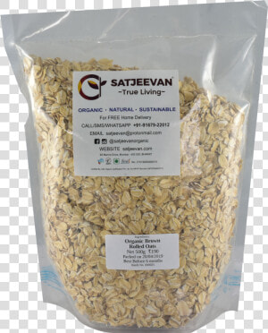 Organic Brown Oats Rolled Data zoom   cdn   Muesli  HD Png Download