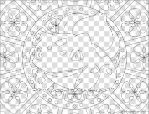 Adult Pokemon Coloring Page Bulbasaur   Pokemon Adult Coloring Sheet  HD Png Download