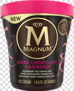 Magnum Dark Chocolate Raspberry   Magnum Ice Cream Transparent Png  Png Download