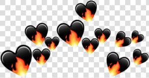  heartcrown  fire  lit  bad  black  emoji  cute  freetoedit   Illustration  HD Png Download