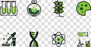 Cannabis Testing Icons Laboratory Marijuana Green Testing   Cannabis Icons  HD Png Download