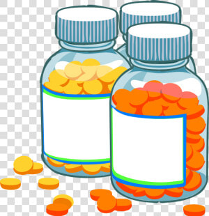 Blank Medicine Bottles Clip Art At Clker Com Vector   Transparent Background Pill Bottle Clipart  HD Png Download