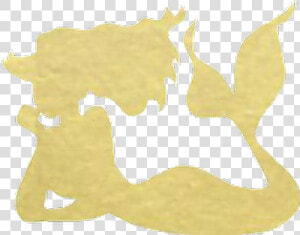  mermaid  goldfoil silhouette  mermaidlife  sticker   Map  HD Png Download