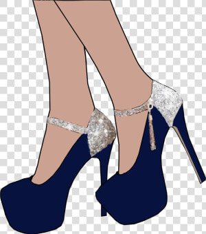 Sparkly Women S Shoes Clip Arts   Legs In Heels Clipart  HD Png Download